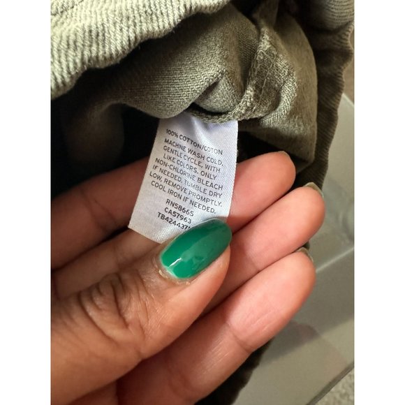 Treasure & Bond Anorak Canva Jacket Olive Green Cotton Woman's Medium | f2 - Picture 9 of 9